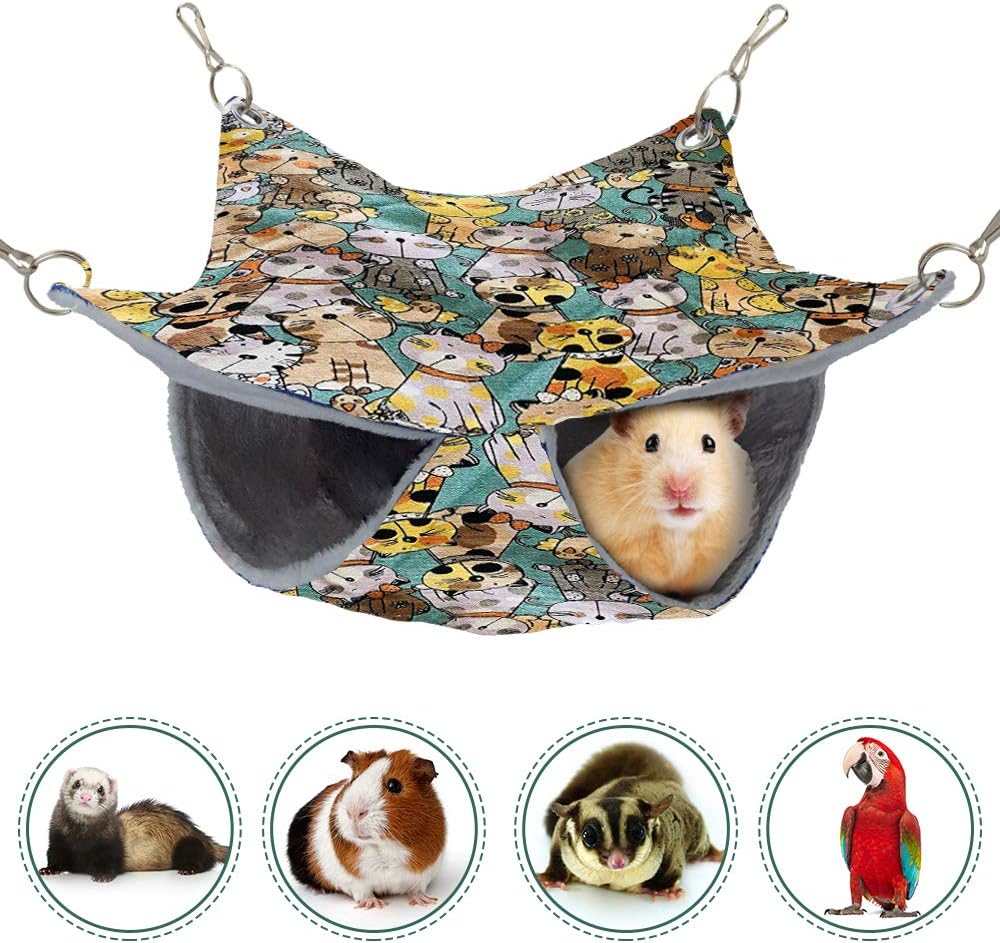 HOMEYA Pet Small Animal Hanging Hammock, Bunkbed Hammock