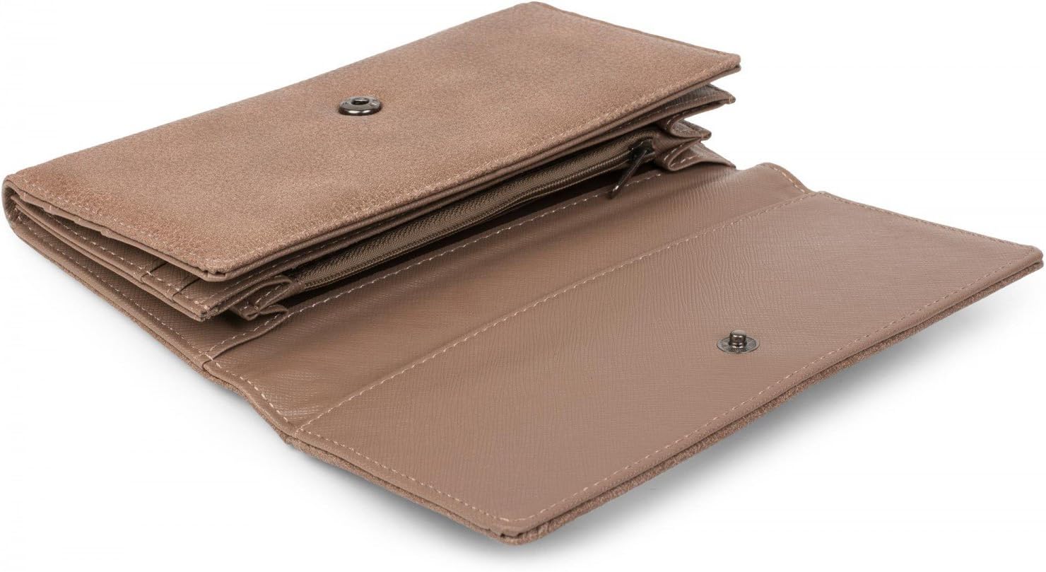 styleBREAKER Wallet with Chain and Metal Latch, snap Fastener, Wallet, Women 02040065, Color:Brown - Image 5