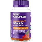 New Chapter Vitamin C+ Gummies – 35% Less Sugar§, Excellent Source of Vitamin C, Two Daily Gummies for Immune Support with Acerola Cherry, Vegan, Non-GMO, Gluten Free, Citrus Flavored, 60ct