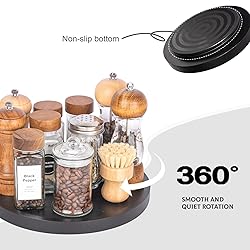 Wood Lazy Susan Organizer Kitchen Turntable for