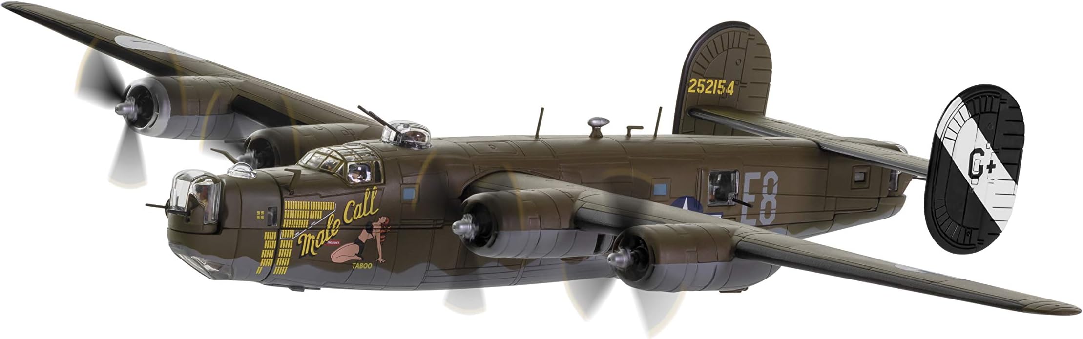 Corgi AA34014 Consolidated B24H Liberator 'Male Call' 453rd Bombardment Group 8th AF 1944-Jimmy Stewart Other License 1:72 scale model aircraft, Multi