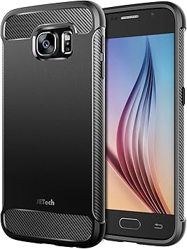 Amazon.com: JETech Case for Samsung Galaxy S6 (NOT for S6 Edge), Protective Cover with Shock-Absorption and Carbon Fiber Design, Black: Electronics