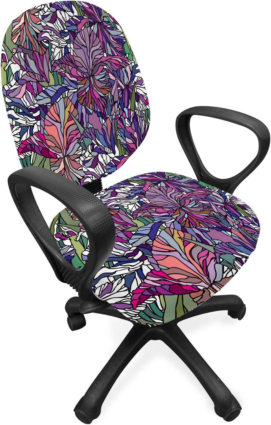 Ambesonne Floral Office Chair Slipcover, Tropical Jungle