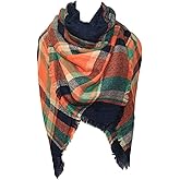 vxsvxm Plaid Scarf Soft Warm Tartan Shawl Cape Blanket Scarves Fashion Wrap