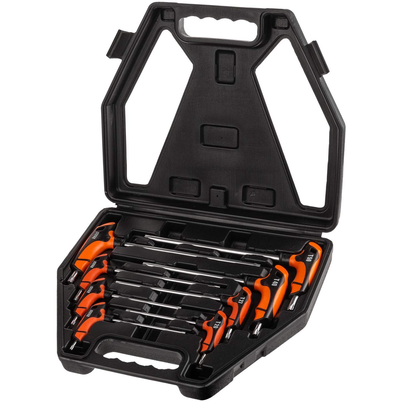 RICHMANN T Shape torx Keys Set 8pcs, T15-T50, CRV Steel, Comfort Grip (C6606)