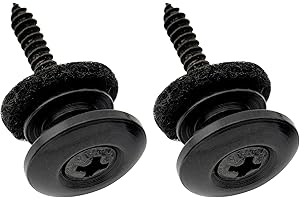 Musiclily Pro 14mm Steel G-type Strap Button End Pins for Acoustic Electric Guitar Bass, Black (Set of 2)