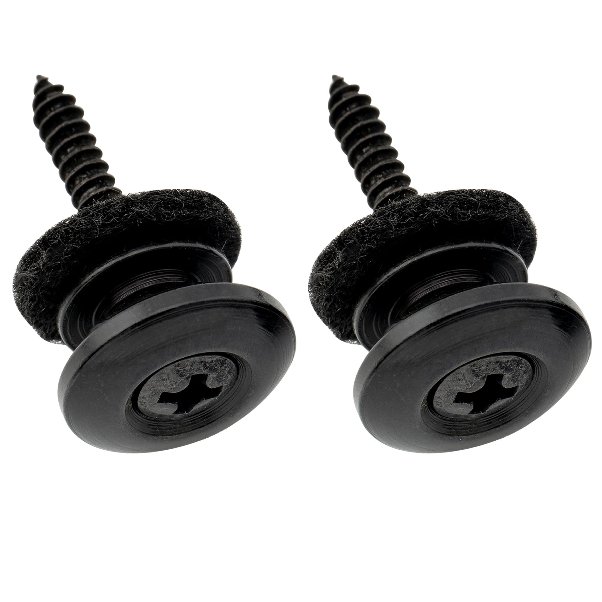 Musiclily Pro 14mm Steel G-type Strap Button End Pins for Acoustic Electric Guitar Bass, Black (Set of 2)