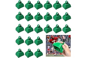 SVICCOOKQ Cowbells Bulk,24 PCS CowBells Noise Makers,Green Mini Cowbells for Sporting Events Football Games Graduation Ceremonies Welcome Parties Weddings Cheering