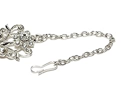 Bindhani Silver-Toned Flower Work Drop Maang Tikka