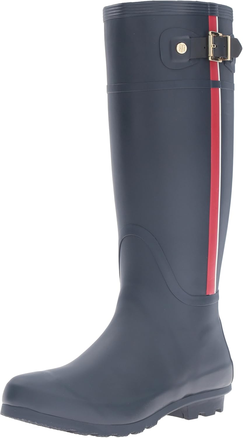 tommy hilfiger long rain boots
