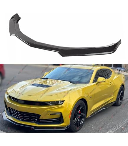 WheelX Front Bumper Lip For 2016-2024 Chevy Camaro - Glossy Black ABS Lower Chin Spoiler