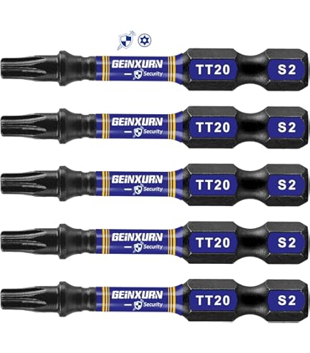 T20 Torx Bits(10-Pack 2 Inch), 1/4 Inch Hex Shank S2 Steel