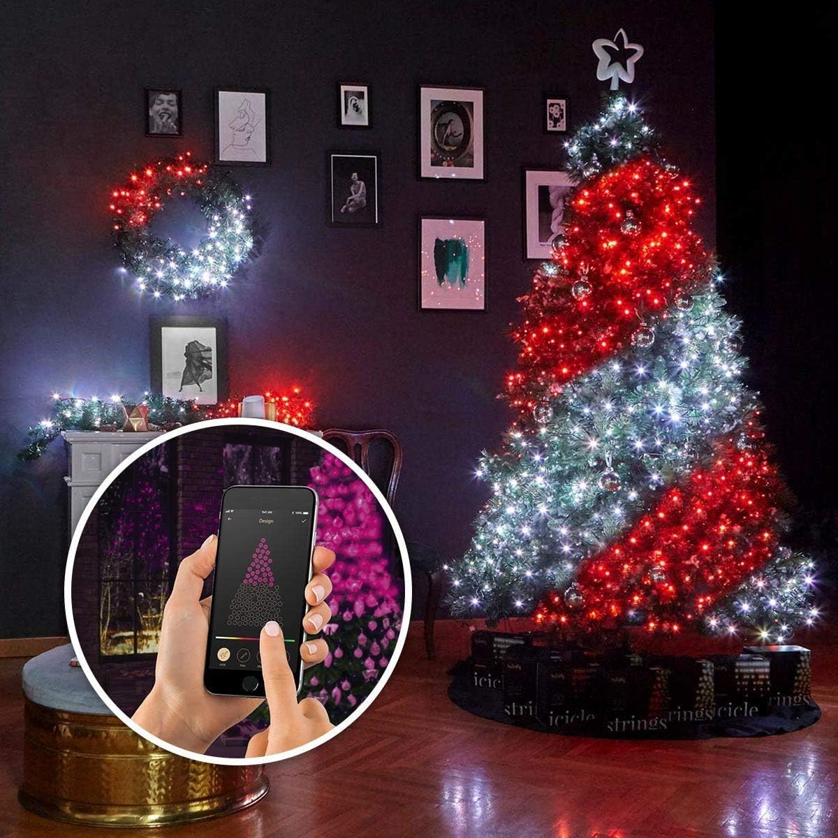 2022 Tech Smart Christmas Lights Twinkly Generation II Smart App Controlled Christmas Lights (Alexa