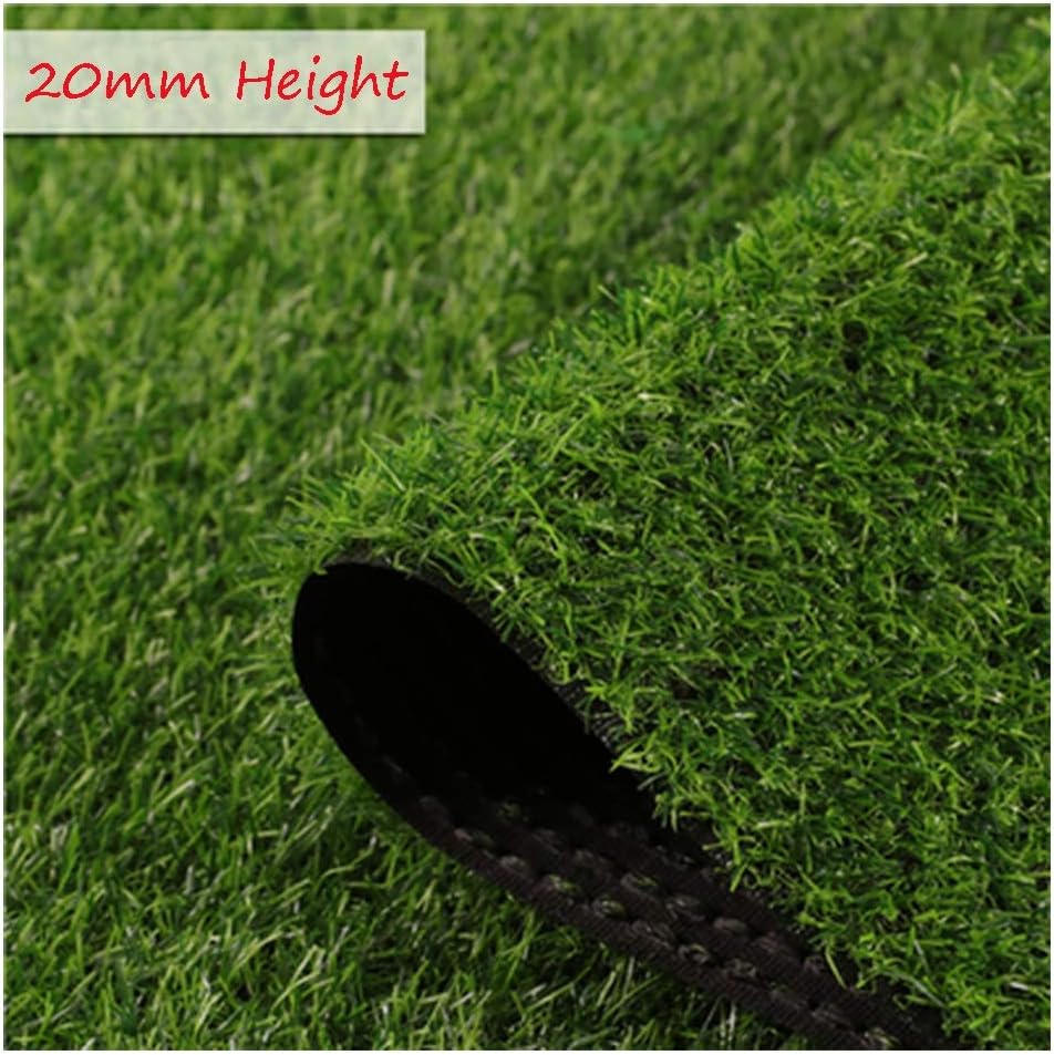 Artificial Lawn XIAODONG 20mm Waterproof Fake Grass Mat Tear Resistant Non-Slip Ideal for Ground Laying/Stair/Outdoor Activity (2×0.5m) (Size : 26m)