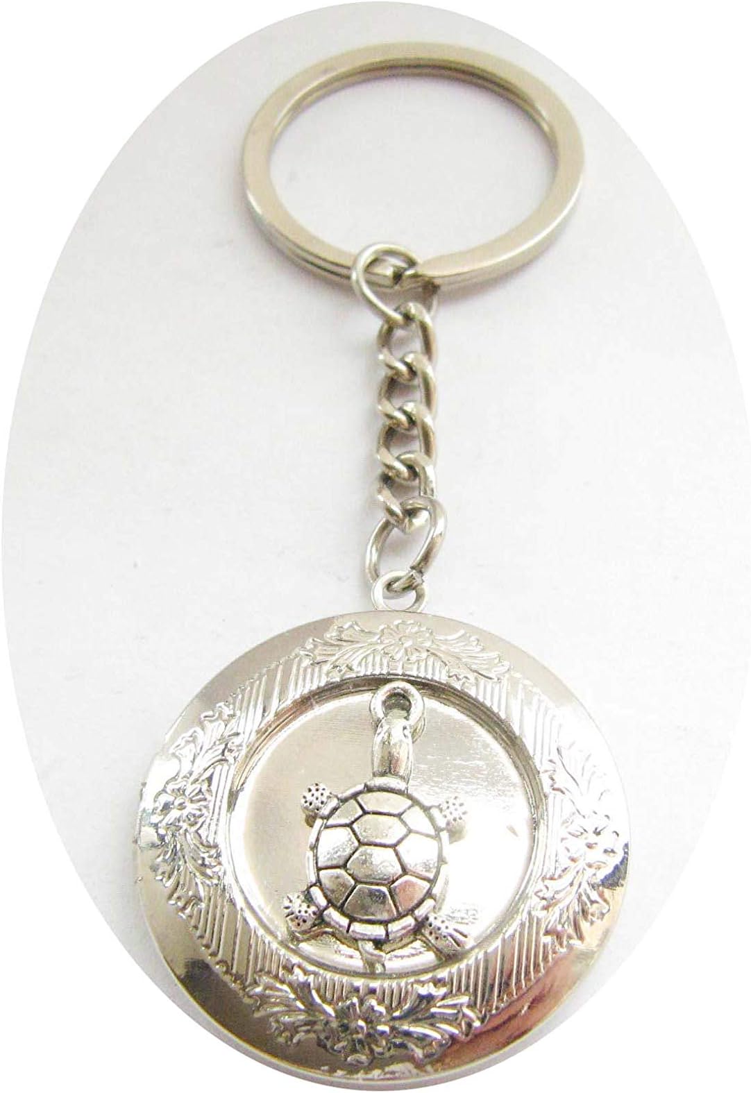 Sea Turtle Picture Locket, Vintage Style Locket, Turtle Keychain, Turtle Pendant, Photo Locket