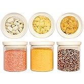 Urban Green Glass Food Storage Jar with Glass Lid, Food Canister Set with Airtight Lids, Pantry Storage Jar for Kitchen Organization. Food Storage Containers in Pack of 6, 16oz.