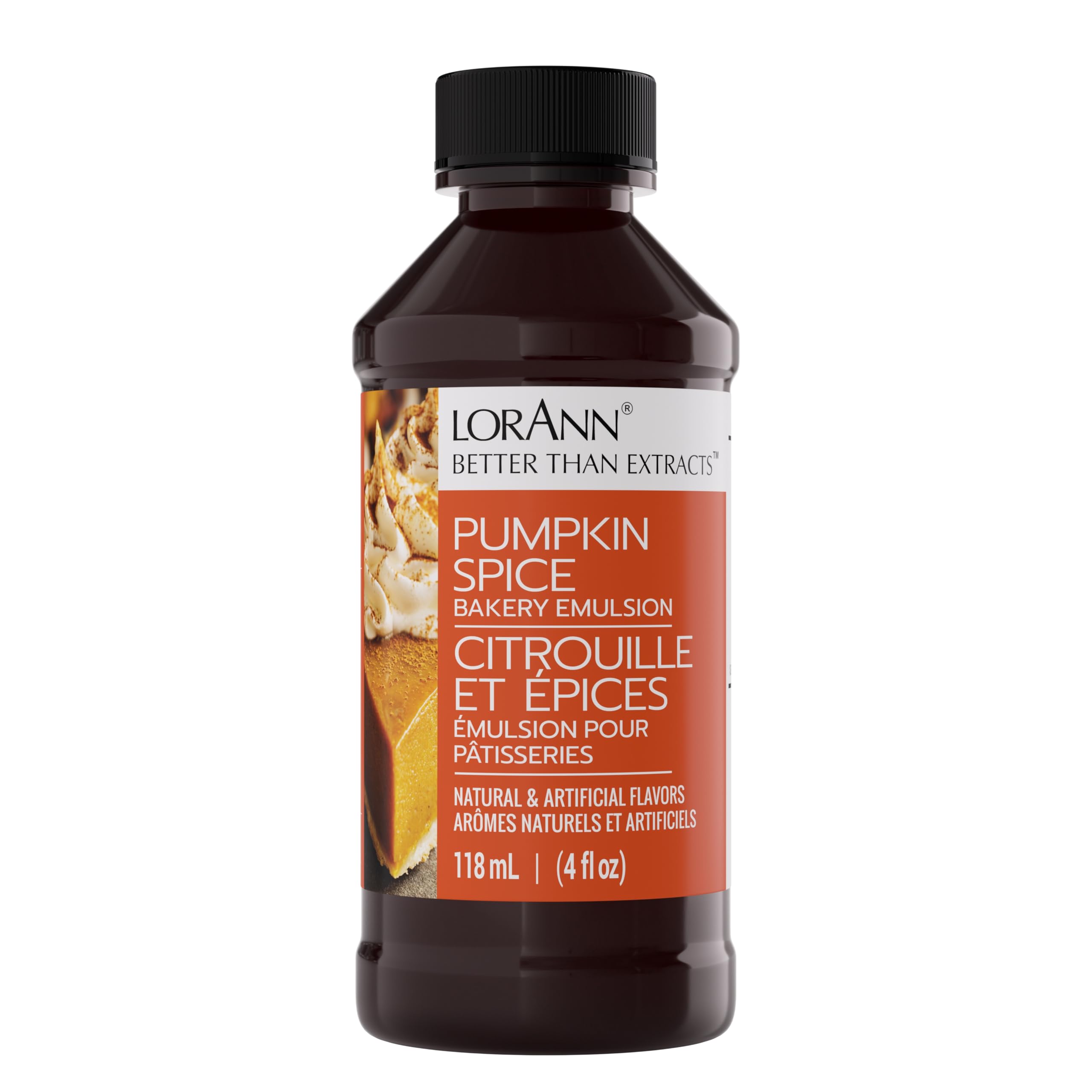 Lorann Oils Bakery Emulsions Natural and Artificial Flavor 4oz-Pumpkin, Other, Multicoloured, 6.82 x 6.82 x 13.43 cm