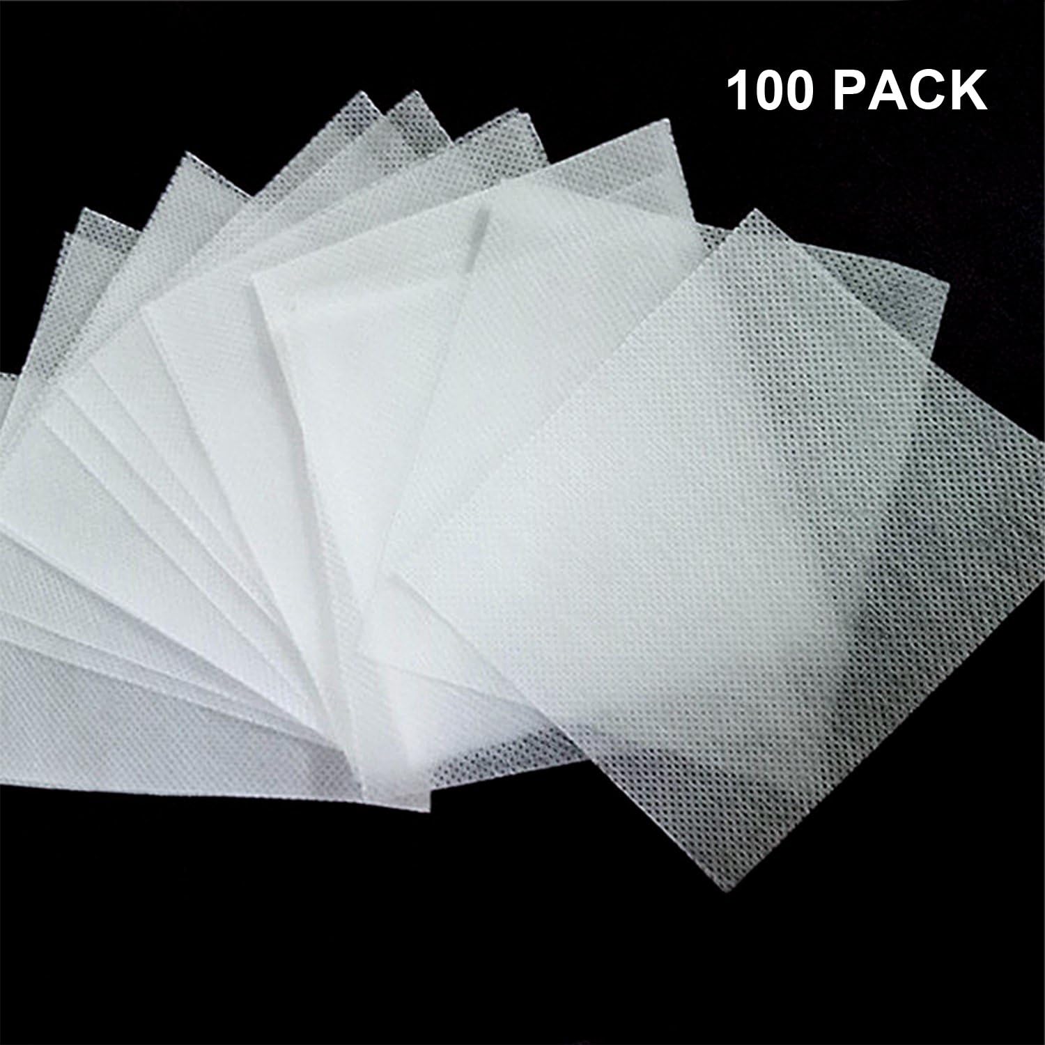 Lanpu Non-woven Fabric Bonsai Pot Mesh Drainage Screens 3.7 x 3.8 Inch (Pack of 100)