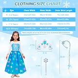 MELAND Princess Blue Light Up Dress Set for Girls 3-10 Years with Crown Wand view 4