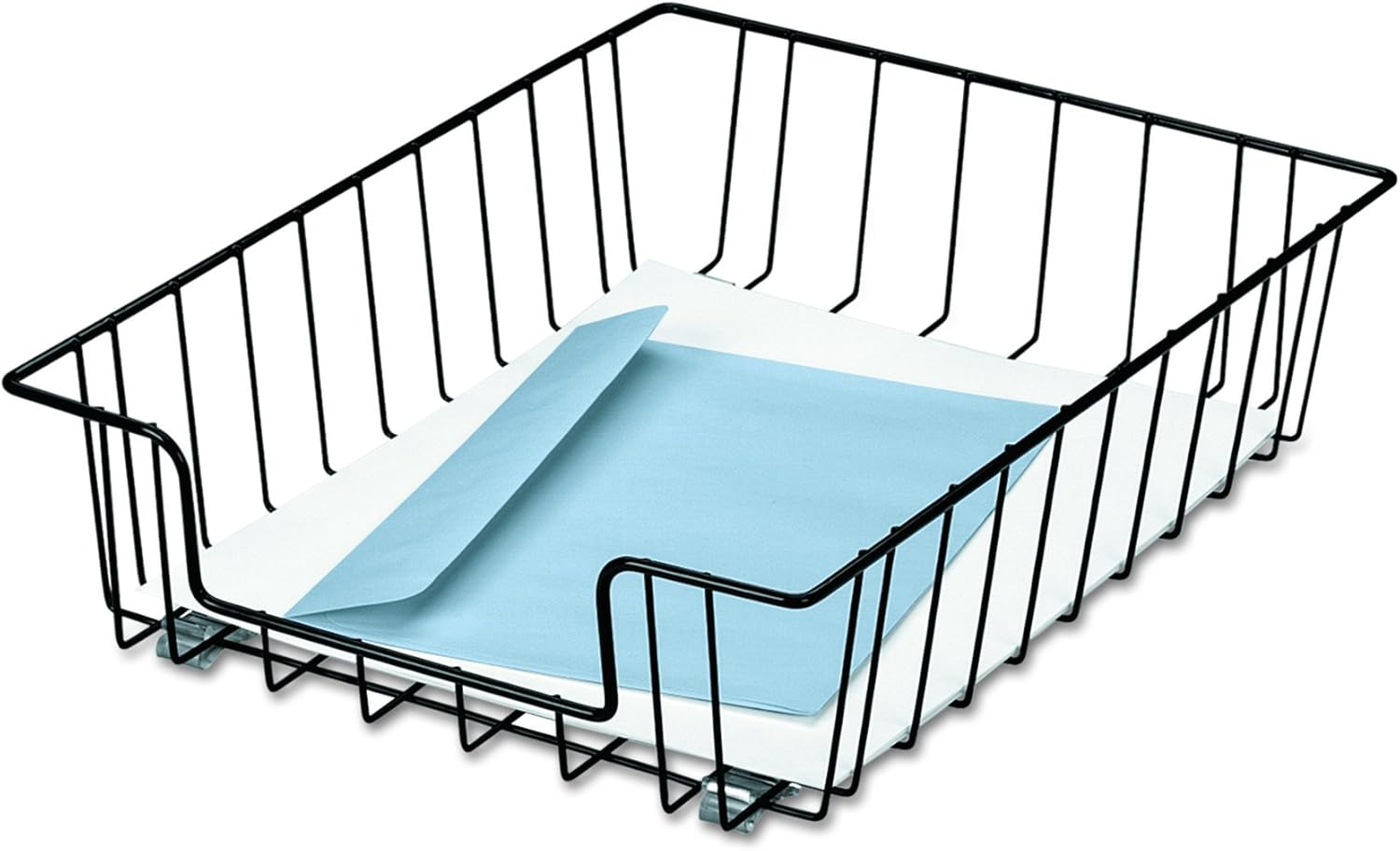 Fellowes Workstation Letter Size Desk Tray Organizer, Wire, Black (60112) : Office Desk Trays : Office Products
