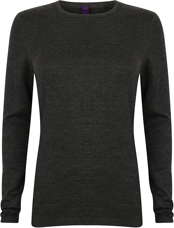 Download Henbury Women's Crew Neck Jumper Blank Plain HB728: Amazon.co.uk: Clothing