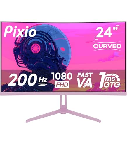 Amazon.com: Pixio PXC243 24 inch 144Hz FreeSync FHD 1800R Curved
