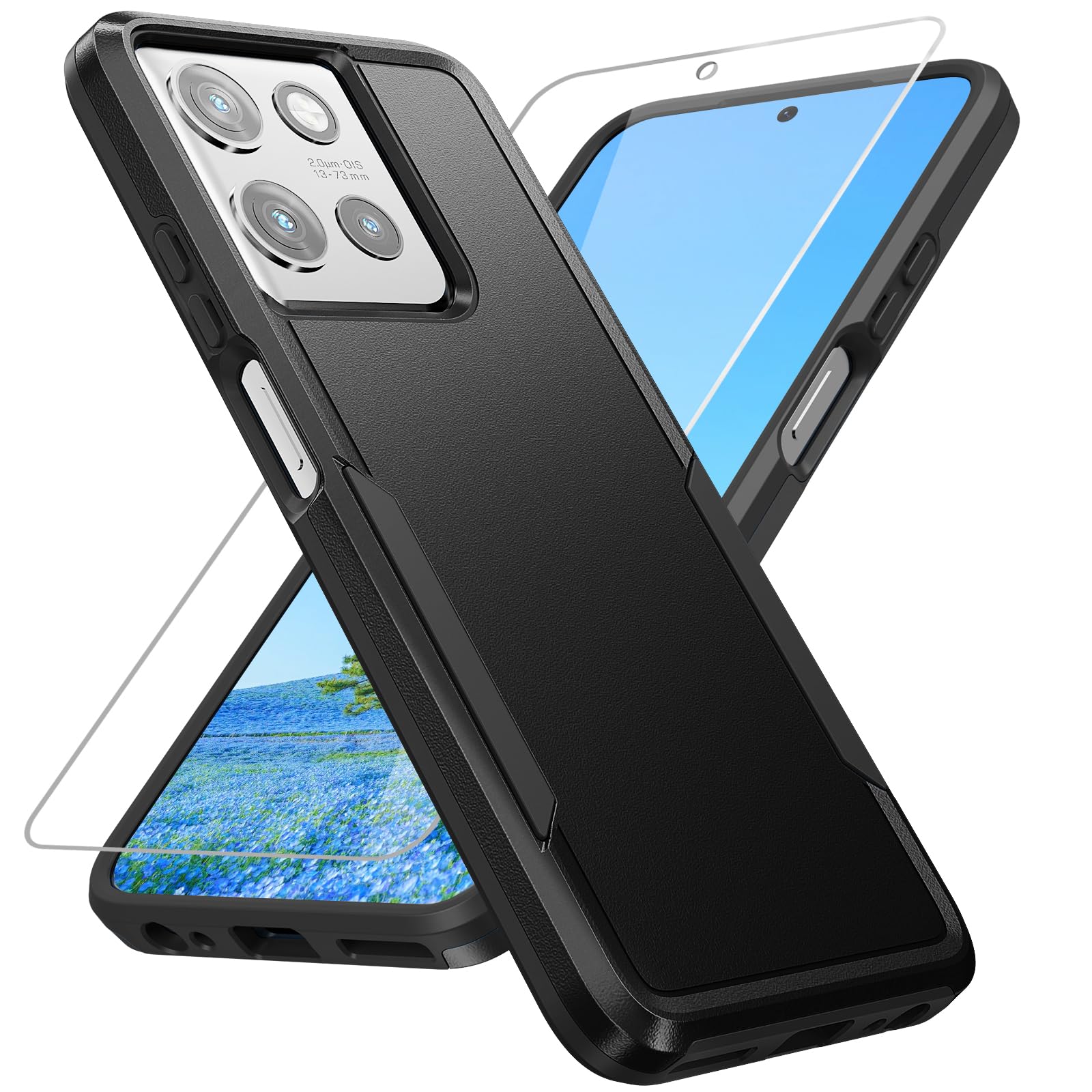 for Moto G 2026/ Moto G 2025/ Moto G Play 2026 Case, with HD Screen Protector [Military Grade Drop Tested] Heavy-Duty Tough Rugged Shockproof Protective Case for Motorola Moto G 2026,Black