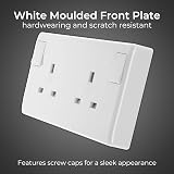 BG Electrical Nexus 800 Double Switched Converter Power Socket 13A 822CON White view 2