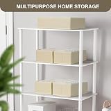 Homsorout 8 Pack Drawer Organisers Beige Foldable Fabric Storage Boxes view 2