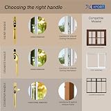 XFORT Cranked Locking Window Handle Polished Brass Right Hand UPVC Replacement view 3