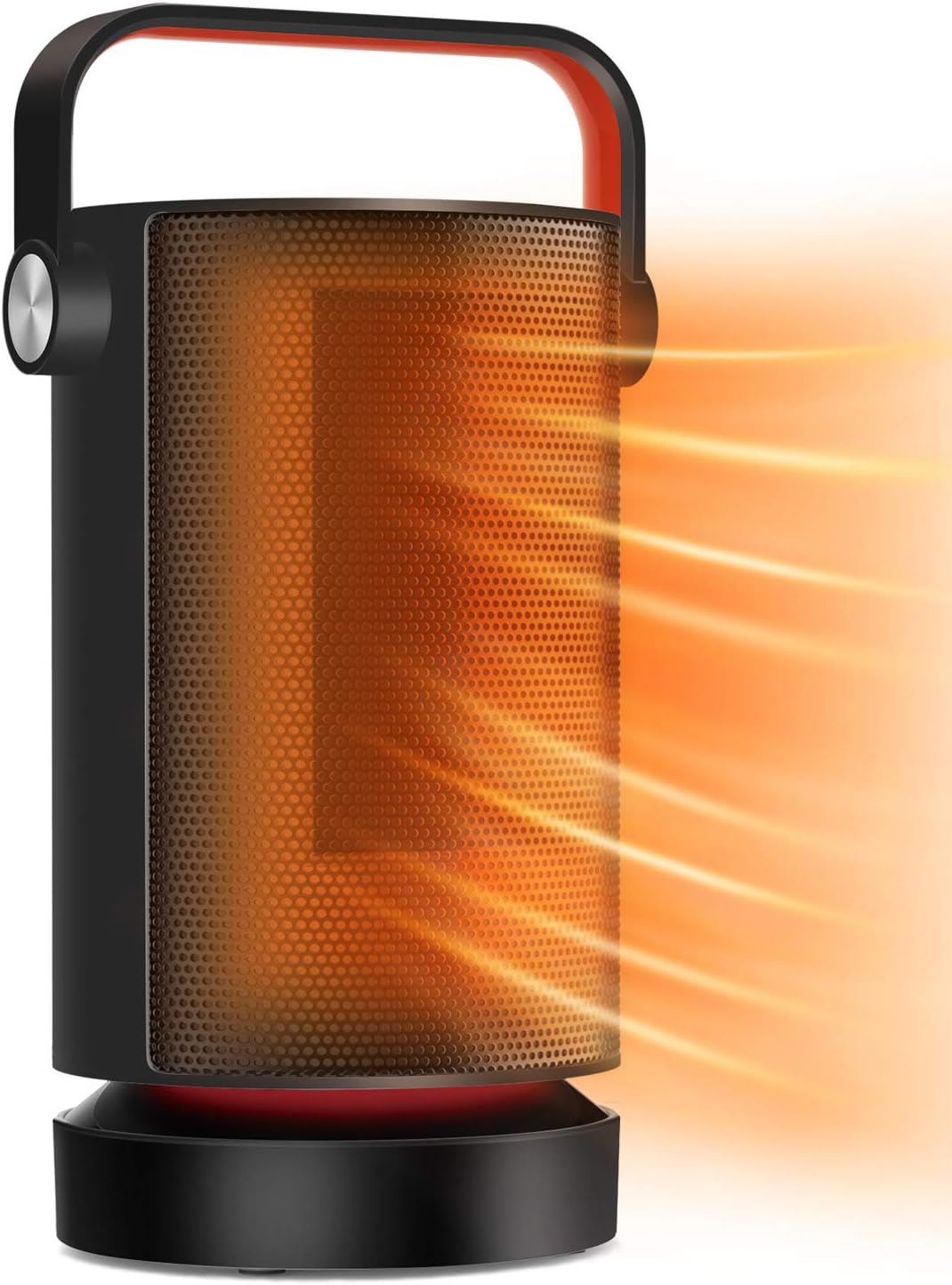 Space Heater, Electric Ceramic Oscillating Heater Fast Quiet Heating Portable Heater with Unique Knob Control Adjustable Thermostat, Small Space Heater for Home Bedroom Office Desk Indoor Use