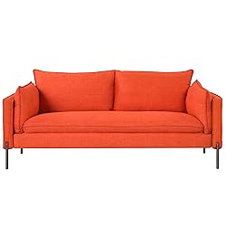 Merax 76" Upholstered Sofa with Square Arms-3 Seats
