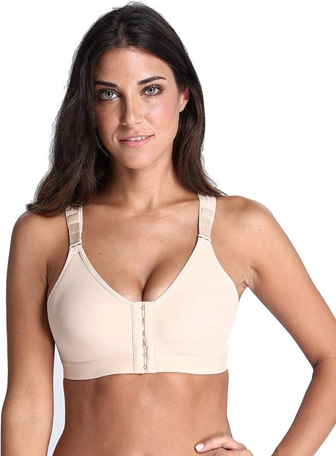 YIANNA Post Surgery Sports Bra Front Fastening Post Surgical Mastectomy