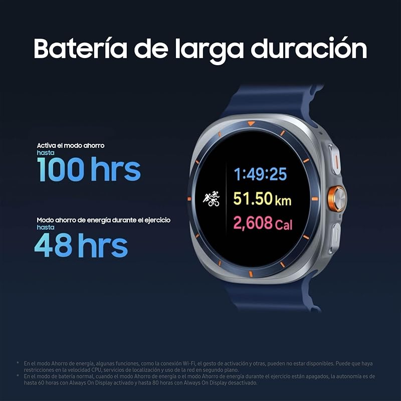 Galaxy Watch Ultra 2025 47mm - Smartwatch LTE con IA, Titanio, Botón Personalizable, Control de Salud, Garantía del Fabricante 3 Años + 1 año Extra, Plata Titanio (Versión española)