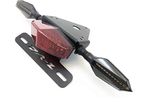 GYUKSIA License Holder Bracket LED Brake Tail Lights Turn Singal For SUZUKI DRZ400 S/SM DR-Z 400 DRZ400SM DRZ400S DRZ DRZ400 Motorcycle Tail Tidy Fender Eliminator (Red)