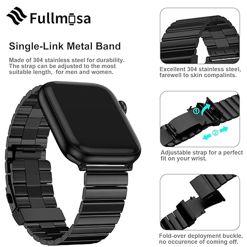 Fullmosa Compatible Stainless Steel Apple Watch Band 41mm/40mm