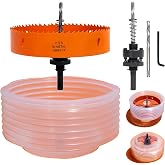 VIKITON 6.25" Hole Saw for Recessed Lights, with Dust Bowl Catcher | 6-1/4 inch Bi-Metal Hole Cutter for 6" LED Can Lighting, Wood, Drywall, Plastic &amp; Metal, Less Mess