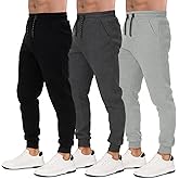 ALL IN SWEATS Men’s Sweatpants 3 Pack Joggers for Men - Athletic Sweatpants for Men with Pockets Workout Pants