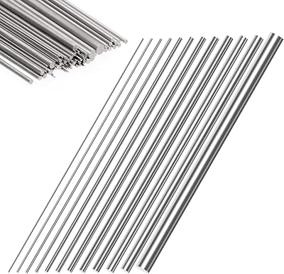 GLARKS 104pc Stainless Steel Spring Wire Assortment 0.3-3mm Dia x 400mm Length