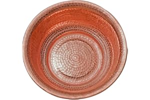 Copper Foot Soak Bowl, Hand-Hammered Portable Pedicure Bowl for Camping and Picnics, 40cm Incinerator Fire Bowl