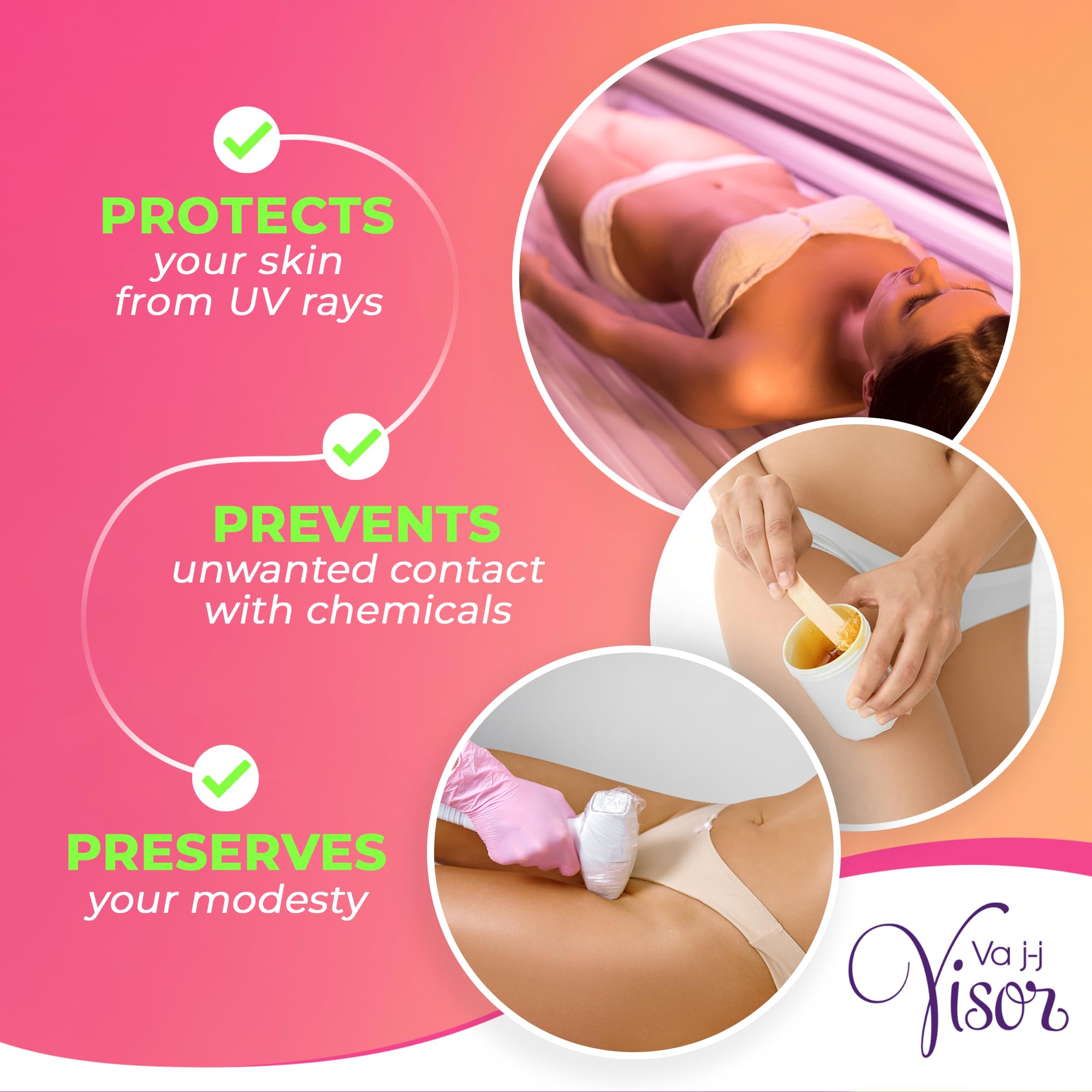 Women’s Intimate Area Protection Shield Brazilian Waxing, Laser Hair Removal, Modesty Protection, Depilation Pink Single Pack