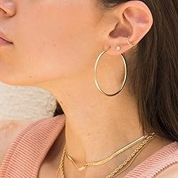 Large Gold Hoop Earrings for Women Big Gold Hoop