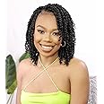 Passion Twist Crochet Hair 8Inch Passion Twist Hair 8 Packs Pre-Twisted Short Passion Twist Crochet Hair for Black Women Soft Curly Crochet Hair 1B