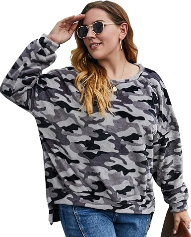 women's plus size camo sweatshirts