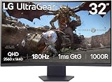 LG UltraGear 32GS60QC 32 inch QHD 180Hz 1ms FreeSync VA HDR10 DisplayPort HDMI