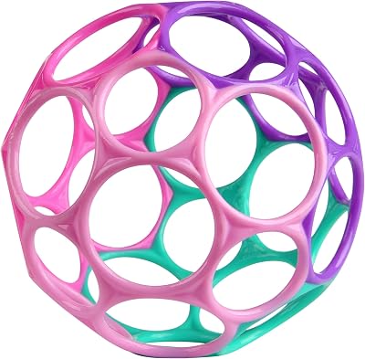 Bright Starts Oball Classic Easy-Grasp Toy Pink Purple