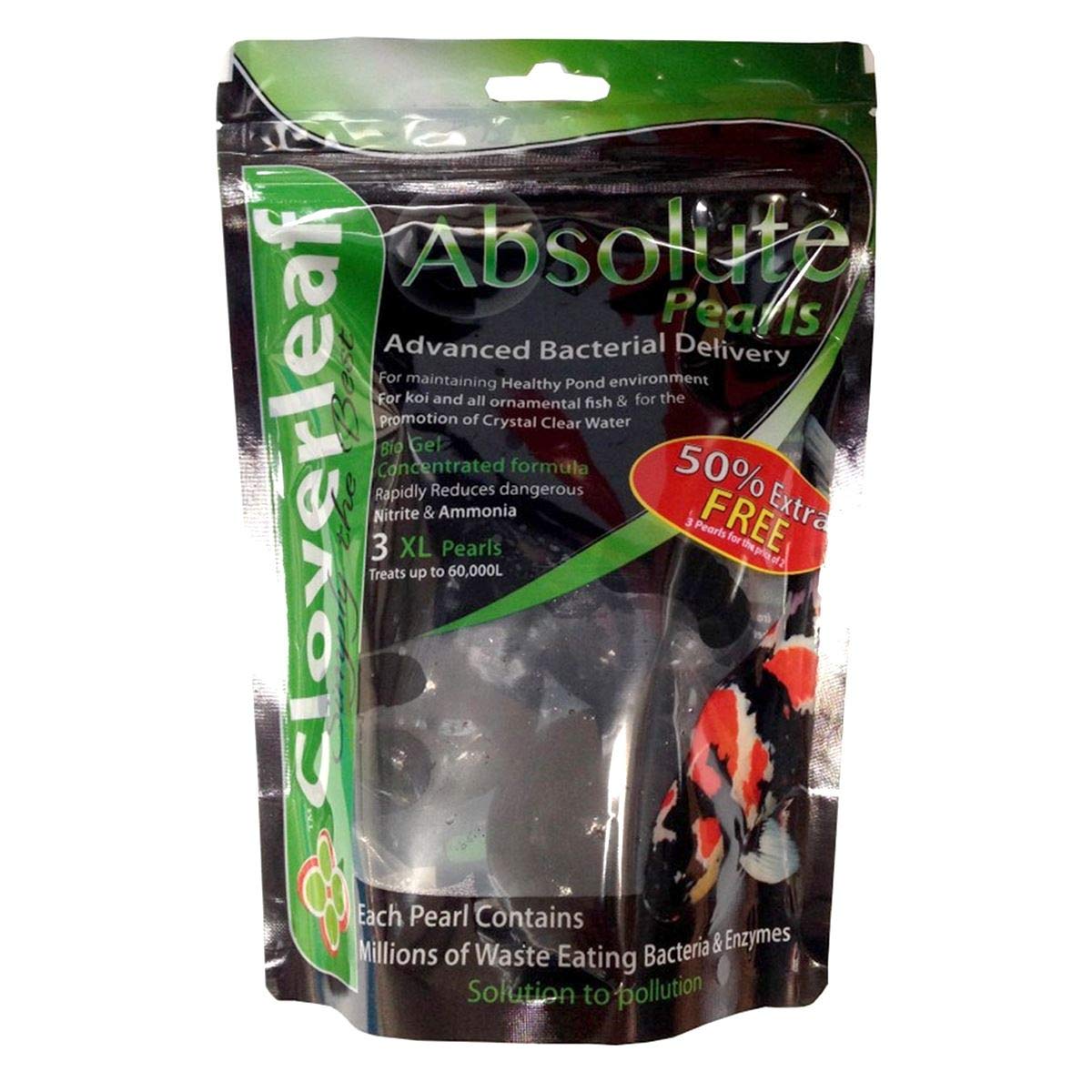 Pond Absolute Pearls XL 2 Pack + 50% Free (3 Balls) Treatment - Cloverleaf