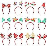 CURASA Christmas Headbands for Adults Holiday Headbands Christmas Tree Headband Hat Party Favors Accessories for Women