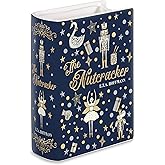 Steel Mill & Co Original Small Book-Shaped Decorative Vase, Ceramic Vases for Festive Home Decor, Cute Christmas Bookshelf Decor, Unique Vase for Book Lovers, Nutcracker