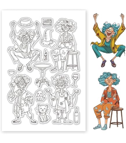 Hampton Art Clear Stamp Set ‚Warrior‘ – 13 Transparente Stempel Mit Motivierenden Sprüchen